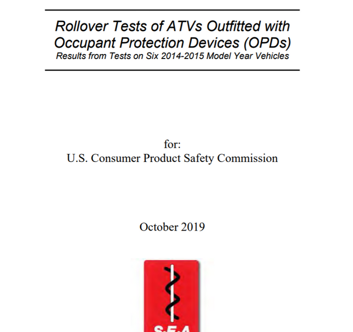 US Consumer Product Safety Commission (CPSC) ATV Crush Protection Device